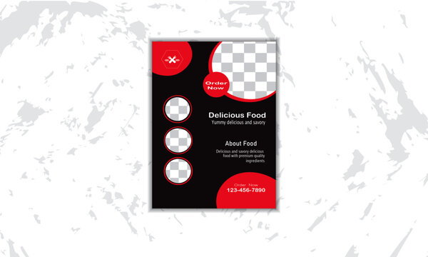 Business Flyer Layout With Red and Black Accent 