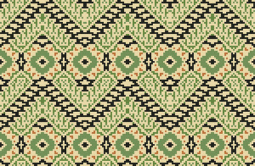 Motifs Arabic Floral Patternfolk Embroidery, Aztec Geometric Ornament Print. Design for Carpet, Wallpaper, Clothing, Wrapping, Fabric