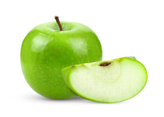 green apple isolated on transparent png