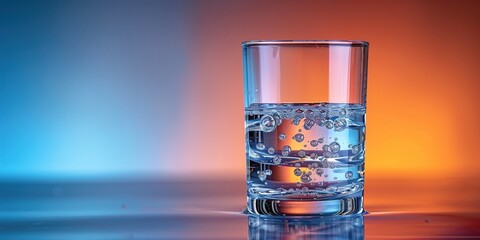 glass of water with ice