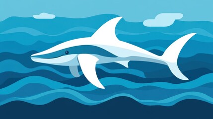 Obraz premium Discover unique oceanthemed art featuring playful creatures that blend whimsy and sophistication for your next design project.