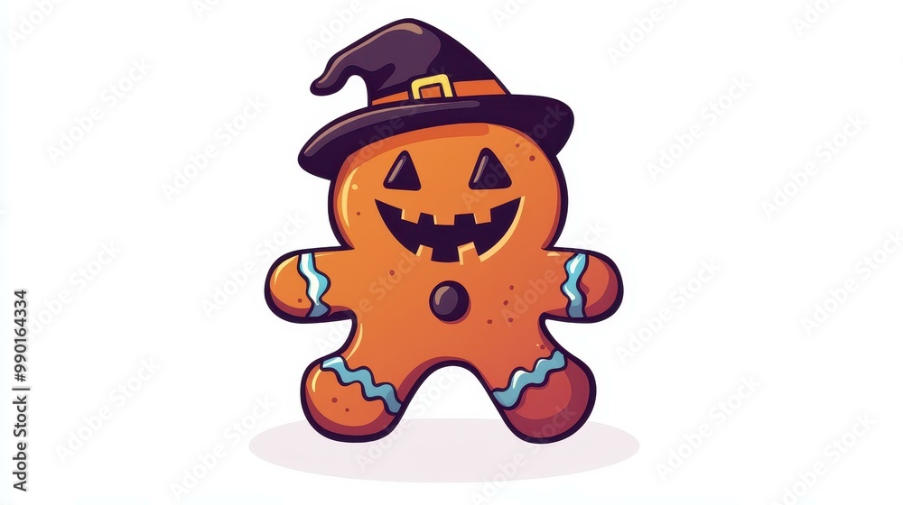 Canvas Prints This adorable gingerbread man brings Halloween joy with a warm homemade feel and stylish modern design.