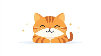 Obraz premium Meet a charming cat character, bursting with personality and style, ready to bring joy to any cartoon scene