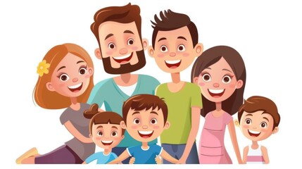 Happy family background illustration generated by ai