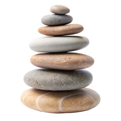 Fototapeta premium Stone tower Isolated on transparent background.