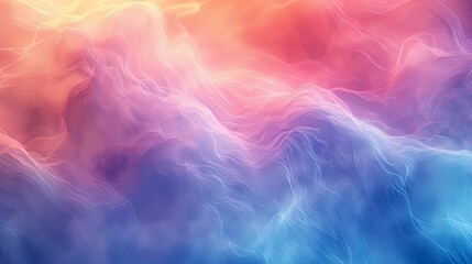 Abstract Swirling Hues with Intertwining Lines