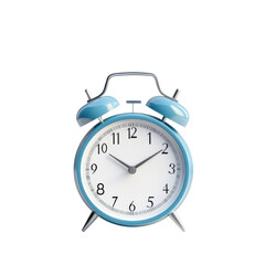 Vintage Blue Alarm Clock  on transparent Background