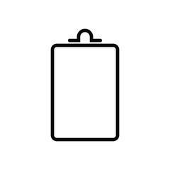 Clipboard icon line logo design template isolated illustration