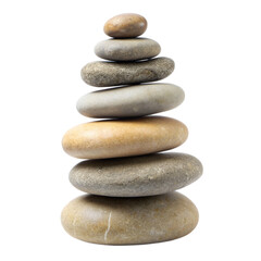 Stone tower Isolated on transparent background.