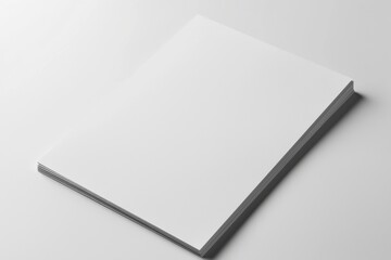 Paper A4 Mockup on White Background created with Generative AI