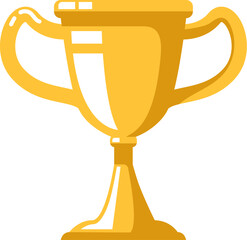 Winner cups in flat style. Design element for logo, label, sign, banner, poster, flyer. Vector illustration