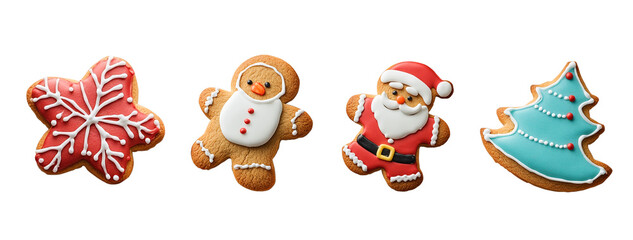 Christmas gingerbread set, PNG