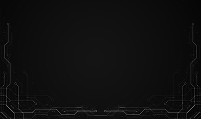 Circuit board. Motherboard. Black technology background.