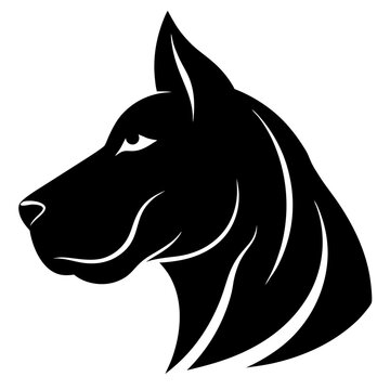 recommend clip art: bloodhound head side view dog silhouette vector illustration black animal 