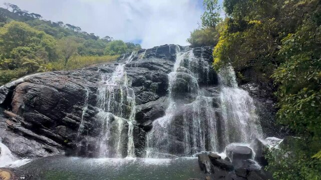 Beautiful Baker's Falls in Sri lanka