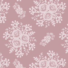 seamless gentle vector paisley print with ethnic paisley and flowers pattern, allover composition. Detailed beautiful paisleys with floral motives in black and white.