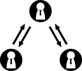 coordination intermediary employee business management human icon