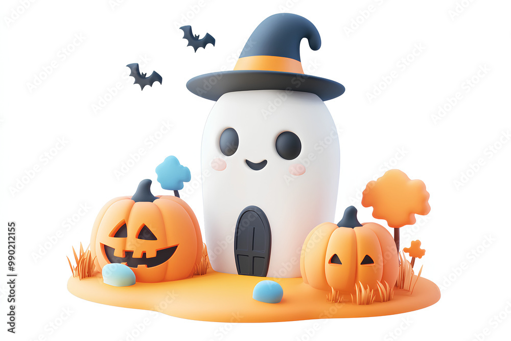 Sticker Cute 3D halloween png cut out element