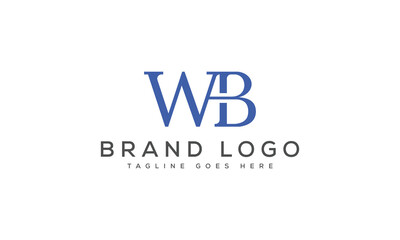 letter WB logo design vector template design for brand