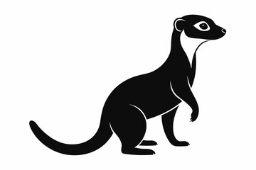 meerkat silhouette, meerkat icon vector
