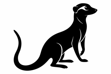 meerkat silhouette, meerkat icon vector
