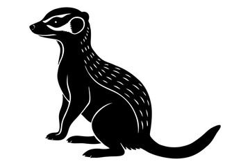 meerkat silhouette, meerkat icon vector
