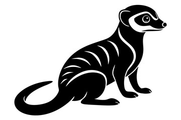 meerkat silhouette, meerkat icon vector
