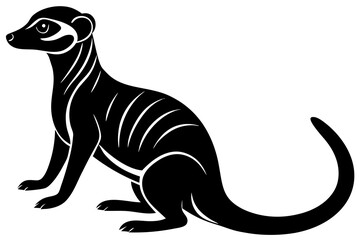 Meerkat Silhouette, Meerkat Sitting Clipart Vector