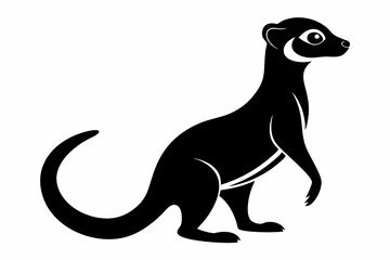 Meerkat Silhouette, Meerkat Sitting Clipart Vector