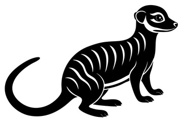 Meerkat Silhouette, Meerkat Sitting Clipart Vector