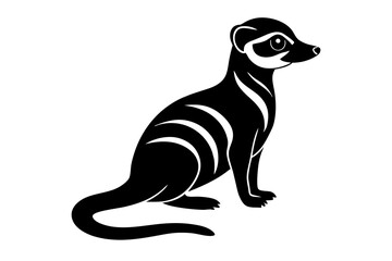 Meerkat Silhouette, Meerkat Sitting Clipart Vector