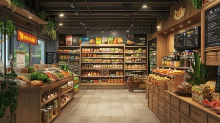 A store with a lot of food and drinks