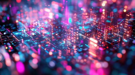 Abstract background highlighting the role of big data in shaping contemporary technological landscape