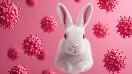 Obraz premium Francisella tularensis, Causes tularemia, also known as rabbit fever, a rare but serious illness that can spread from animals to humans,