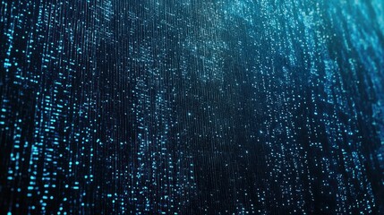 abstract blue matrix digital cyberspace background 3d render illustration, Abstract blue digital background. Big data visualization, AI Generated