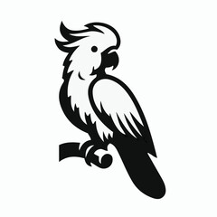 Cockatoo icon silhouette vector illustration