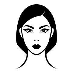 editable beautiful logo or female art for branding, sticker, or tattoo