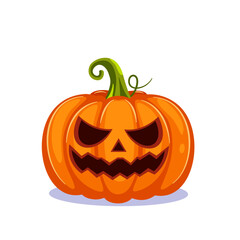Angry pumpkin cartoon characters vector illustration