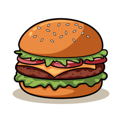 cheeseburger isolated on a white background