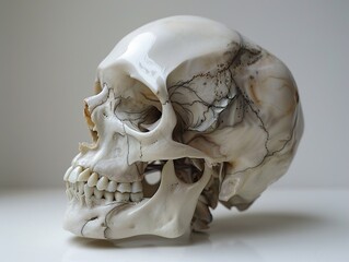 Naklejka premium Human Skull: Anatomy and Structure