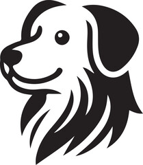 Dog head icon silhouette vector illustration 