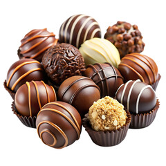 Fototapeta premium Different varieties of yummy and delicious chocolates