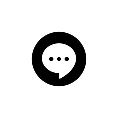 Chat message, comment speech bubble icon transparent background.