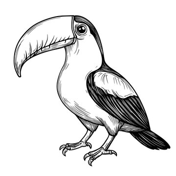recommend clip art: Vector illustration of Cartoon Hornbill - Coloring book for kids