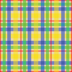 Black, white and orange set vector seamless check plaids pattern.