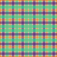 Black, white and orange set vector seamless check plaids pattern.