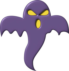 3D Halloween Ghost Illustration