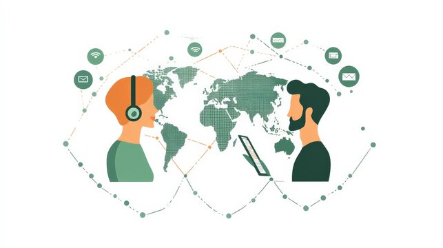 Global Communication and Connectivity Concept - Powered by Adobe