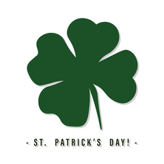 St. Patricks Day Green Clover Leave Vector Ireland. 