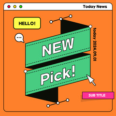 Card News Design. Title design. vector illustration.